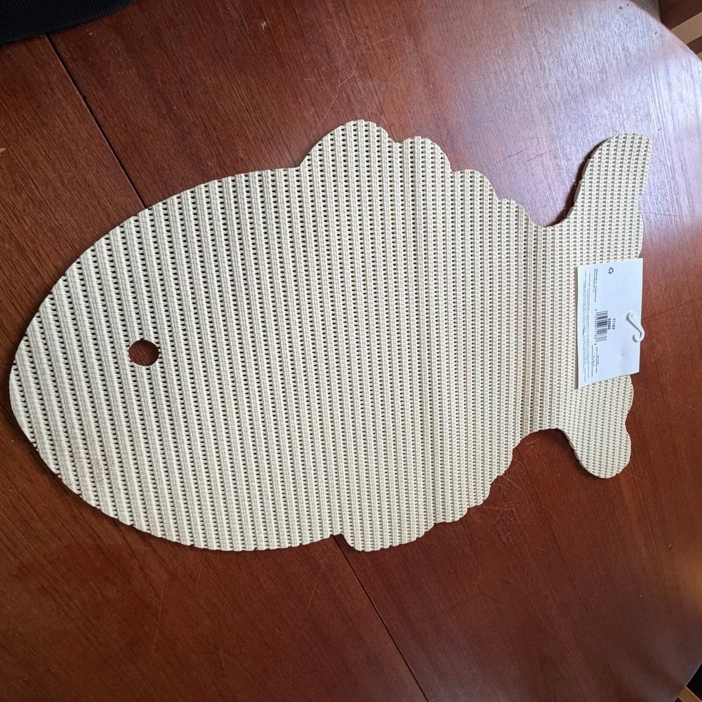 Vintage SureFoot Fish Shaped Anywhere Comfort Bath Mat Anti-Bacterial NEW